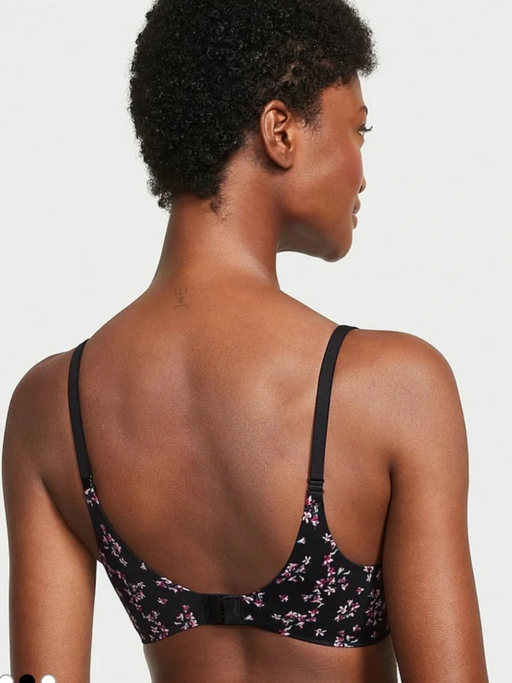 Victorias Secret Love Cloud Black Floral Push Up Plunge Bra Size 34B NWT